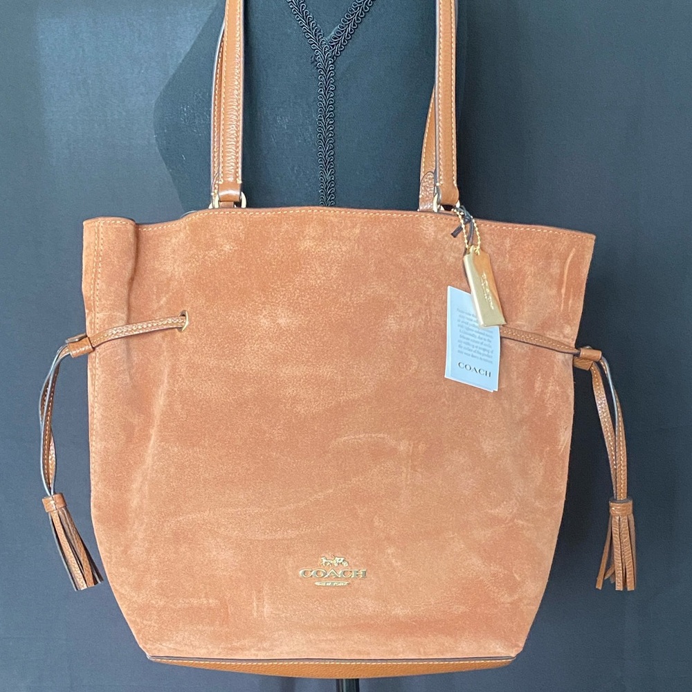 Coach Brown Suede Tote
